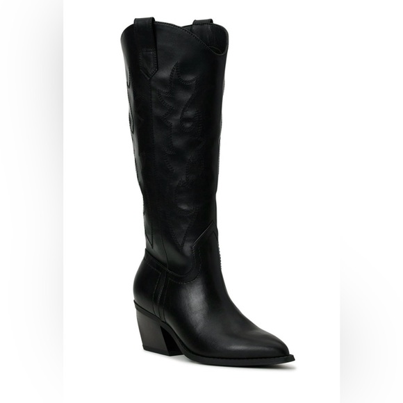 Madden Nyc Shoes - Elegant Black Leather Heeled Boots